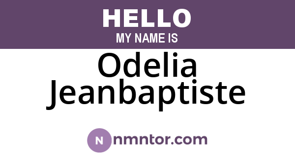 Odelia Jeanbaptiste