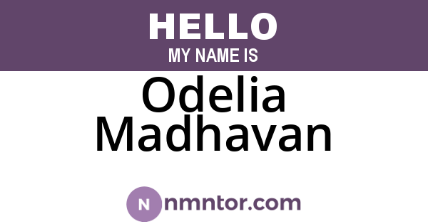 Odelia Madhavan