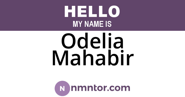 Odelia Mahabir