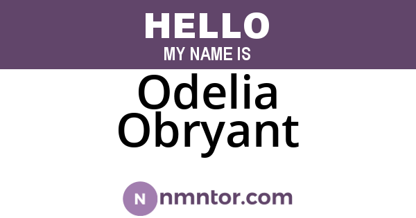 Odelia Obryant