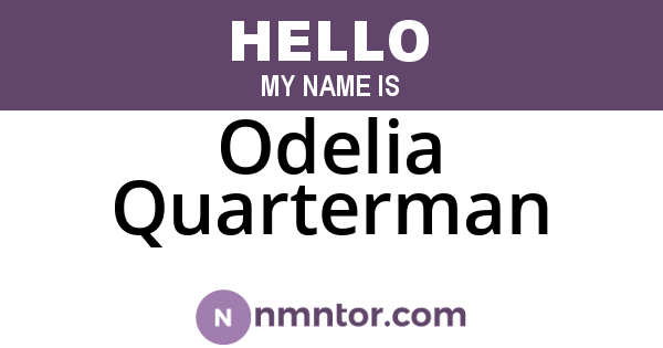 Odelia Quarterman