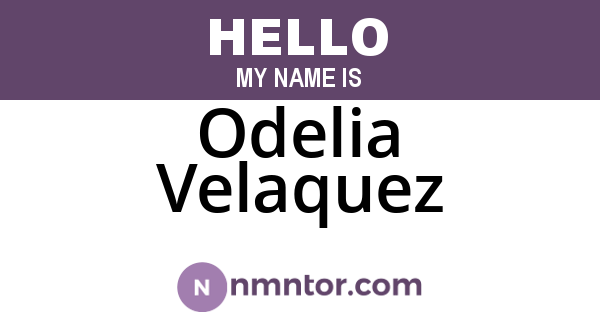 Odelia Velaquez