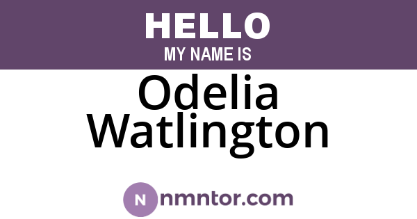 Odelia Watlington