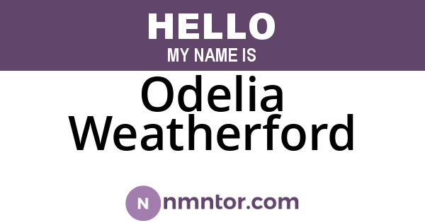 Odelia Weatherford