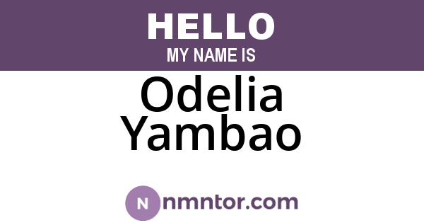 Odelia Yambao