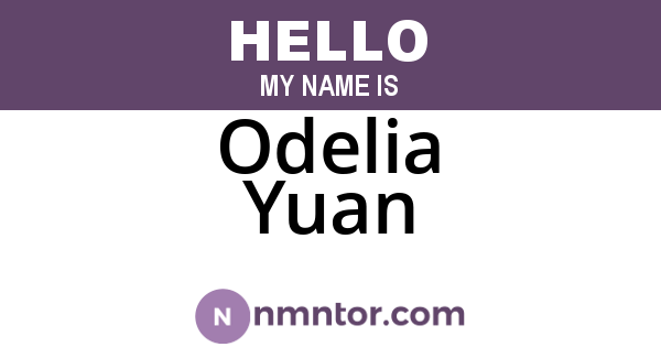 Odelia Yuan