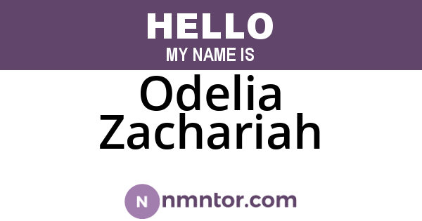 Odelia Zachariah