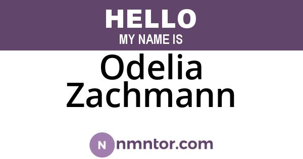 Odelia Zachmann