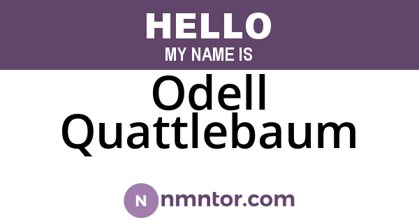 Odell Quattlebaum