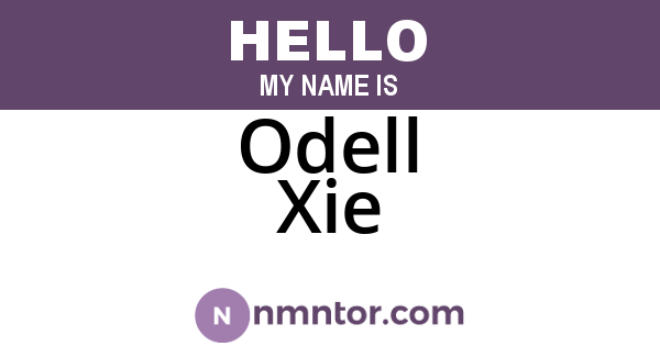 Odell Xie