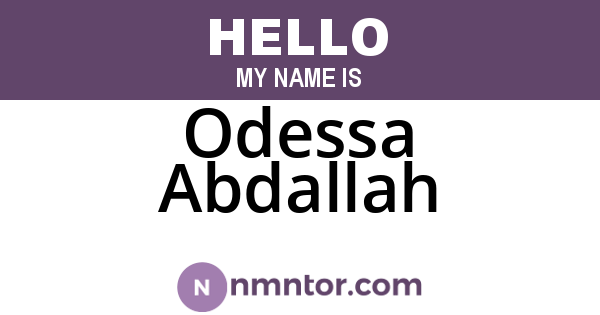Odessa Abdallah