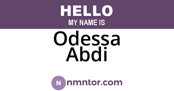 Odessa Abdi