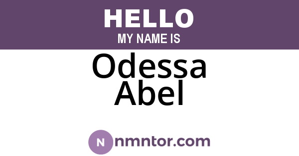 Odessa Abel