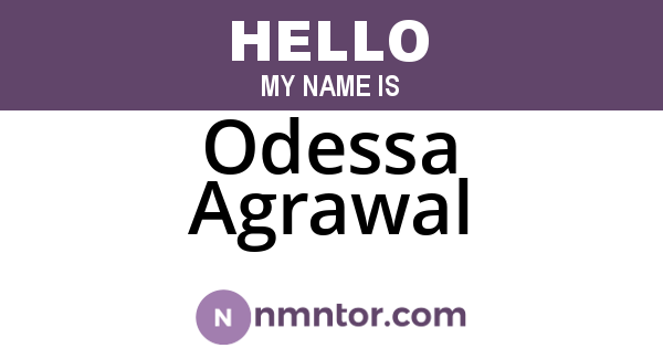 Odessa Agrawal