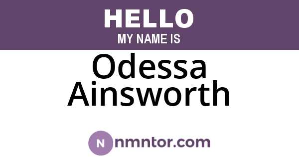Odessa Ainsworth