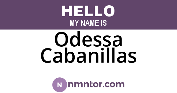 Odessa Cabanillas