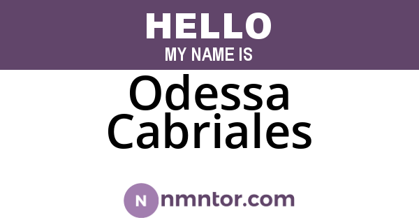 Odessa Cabriales