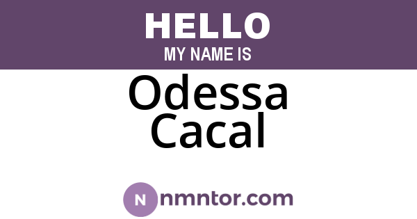 Odessa Cacal