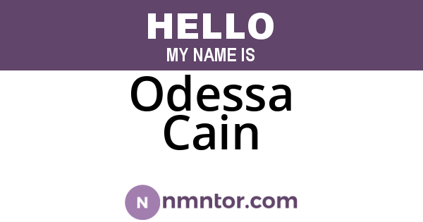 Odessa Cain