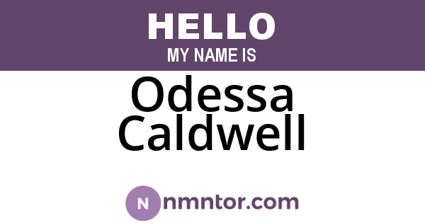 Odessa Caldwell