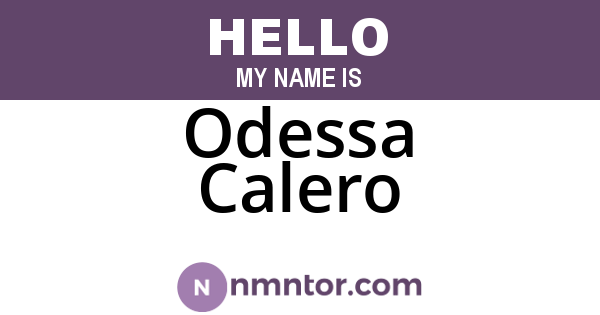Odessa Calero