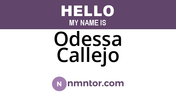 Odessa Callejo
