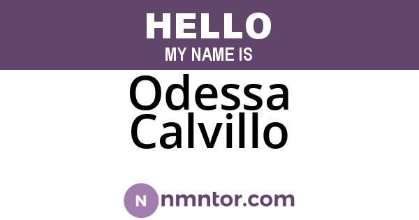 Odessa Calvillo