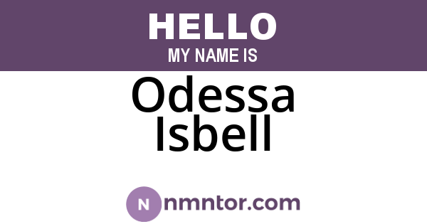 Odessa Isbell