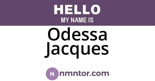 Odessa Jacques