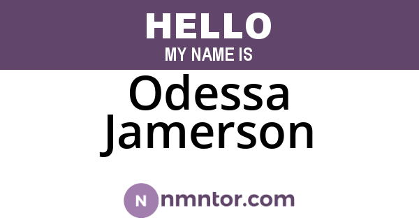 Odessa Jamerson