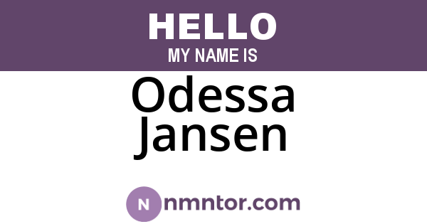Odessa Jansen