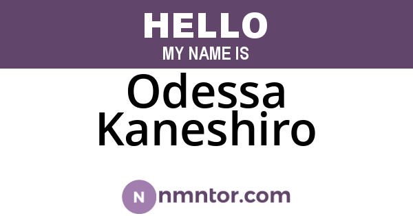 Odessa Kaneshiro