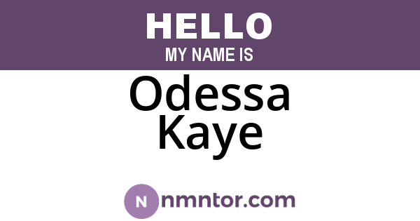 Odessa Kaye