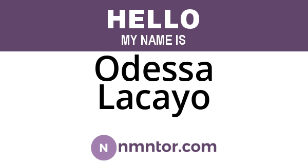 Odessa Lacayo