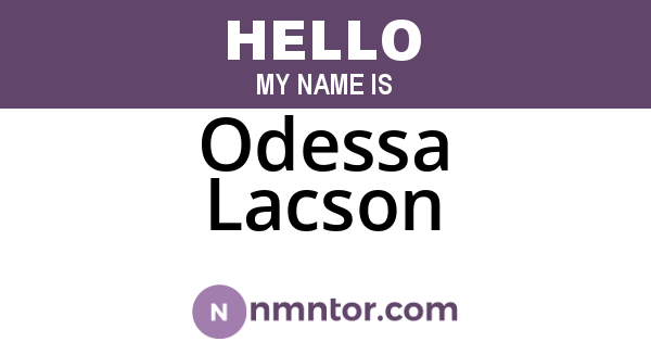 Odessa Lacson