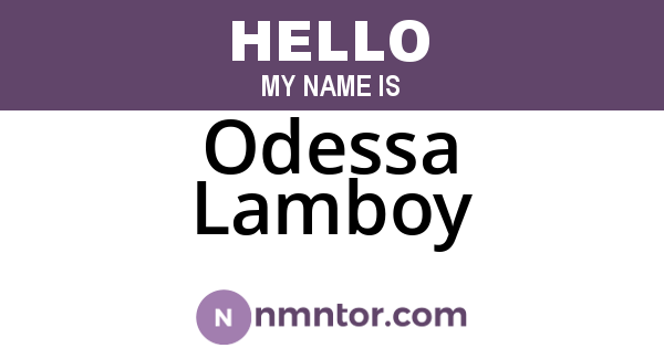 Odessa Lamboy