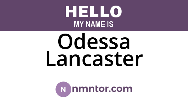 Odessa Lancaster