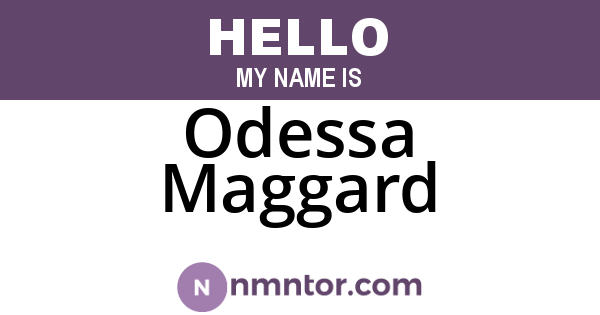 Odessa Maggard