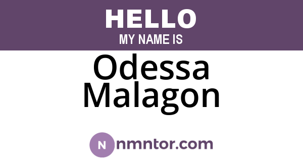Odessa Malagon