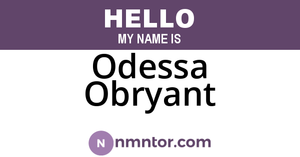 Odessa Obryant