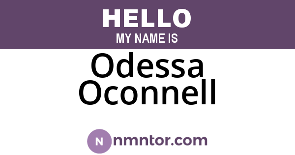 Odessa Oconnell