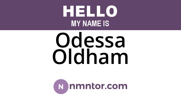 Odessa Oldham
