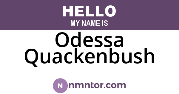 Odessa Quackenbush
