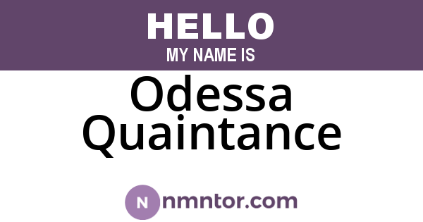 Odessa Quaintance