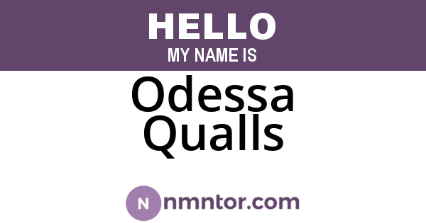 Odessa Qualls