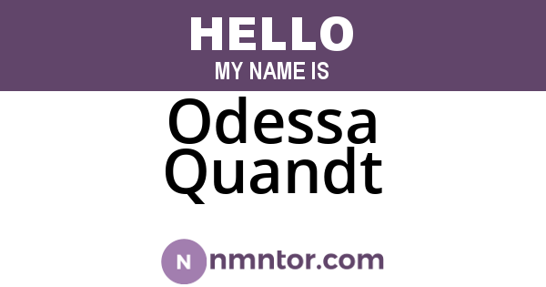 Odessa Quandt