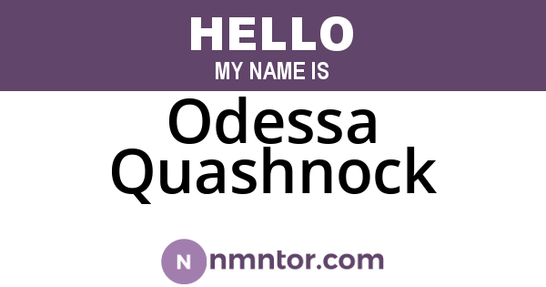 Odessa Quashnock