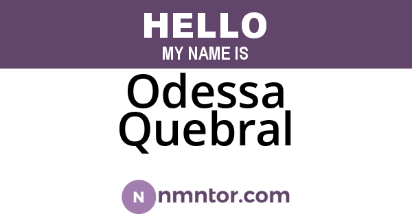 Odessa Quebral