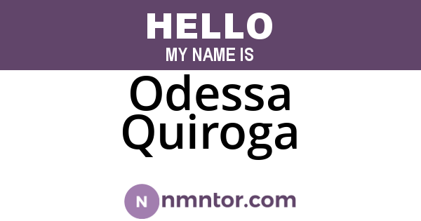 Odessa Quiroga