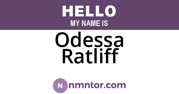 Odessa Ratliff